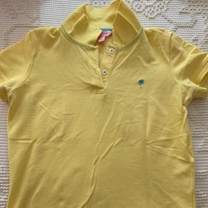 Yellow Lilly Pulitzer polo shirt